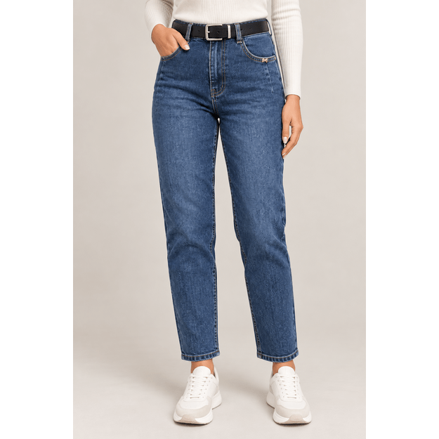 Mom fit stiliaus džinsai