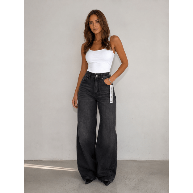Wide leg džinsai 2