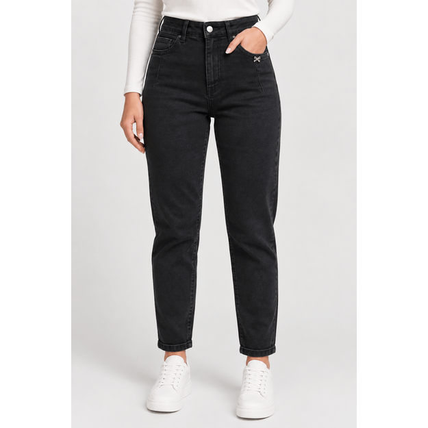 Mom fit stiliaus džinsai