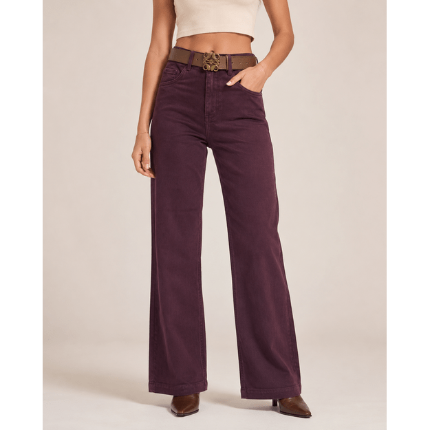 Bordo salvos Wide leg džinsai